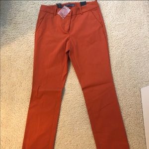 The Limited Stretch Straight Leg Orange Pants sz 6